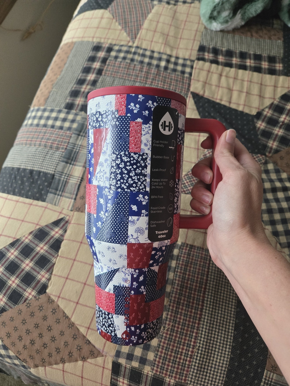 Hydrojug Quilted Americana 40oz